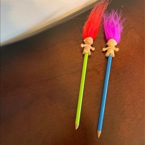 Vintage troll pencils